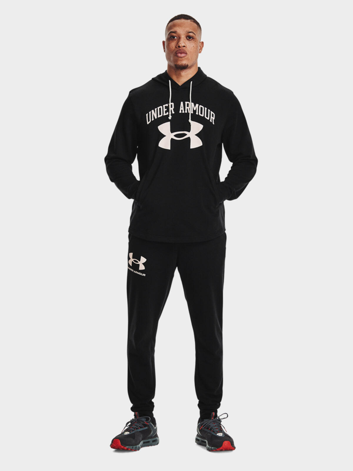 Bluza fitness męska UNDER ARMOUR Rival Terry Big Logo z kapturem 3/6