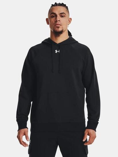 Sweat-shirt à capuche en coton noir Under Armour pour homme