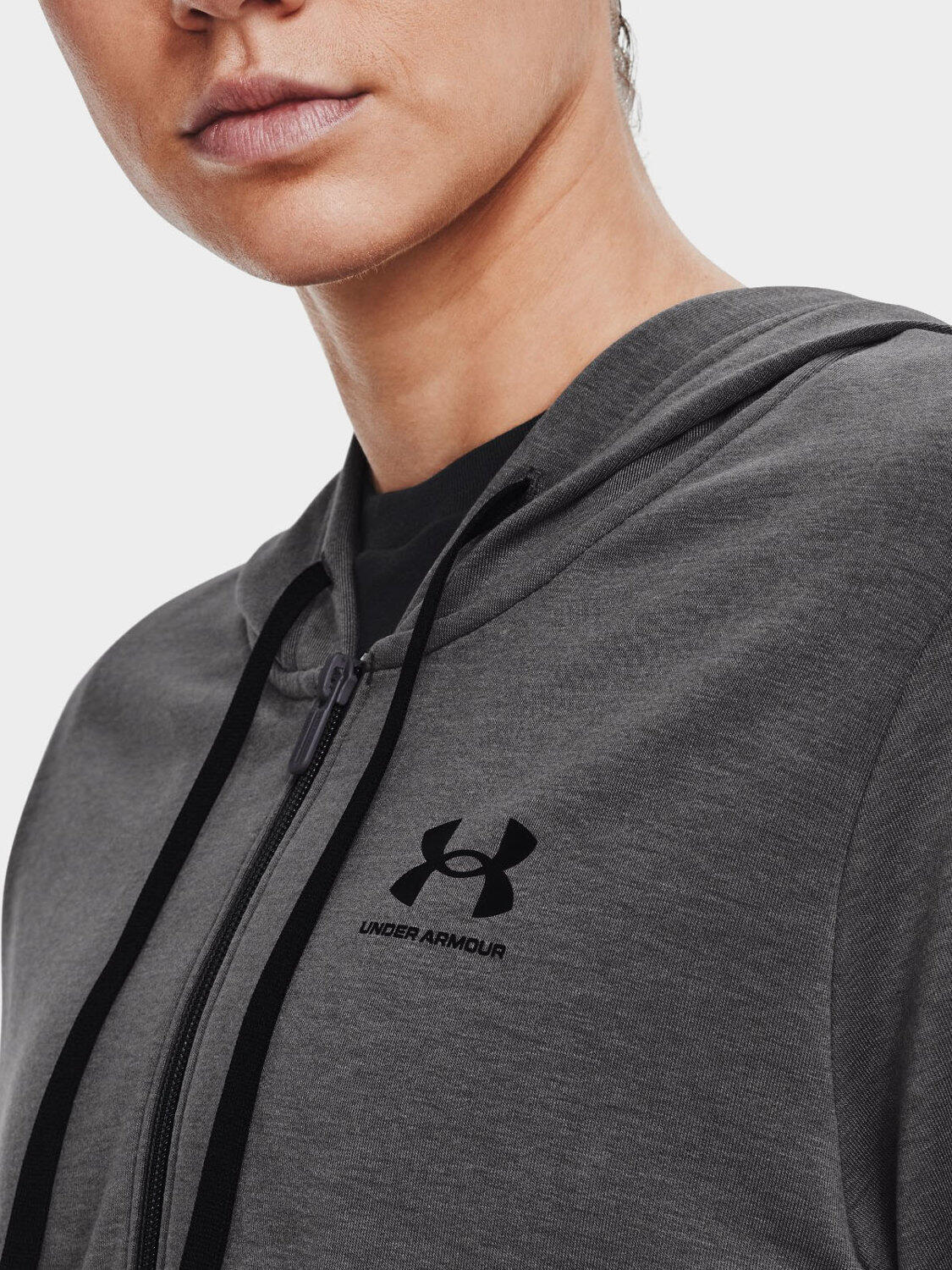 Felpa da allenamento Under Armour Rival Terry Full Zip con cappuccio da donna 4/7