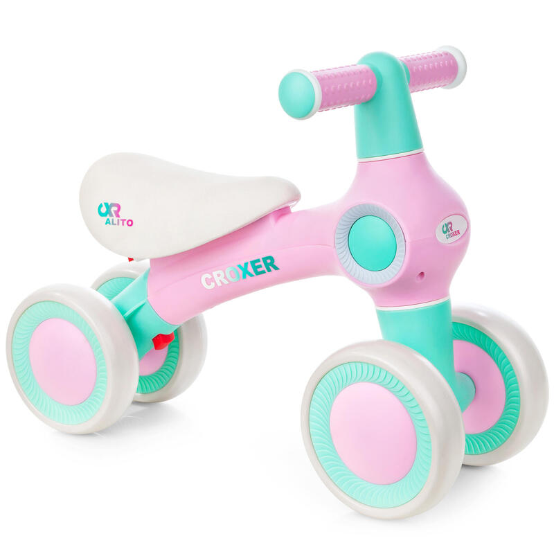 Bicicleta fara pedale Balance Bike CROXER Alito, Turcoaz/Roz, Copii