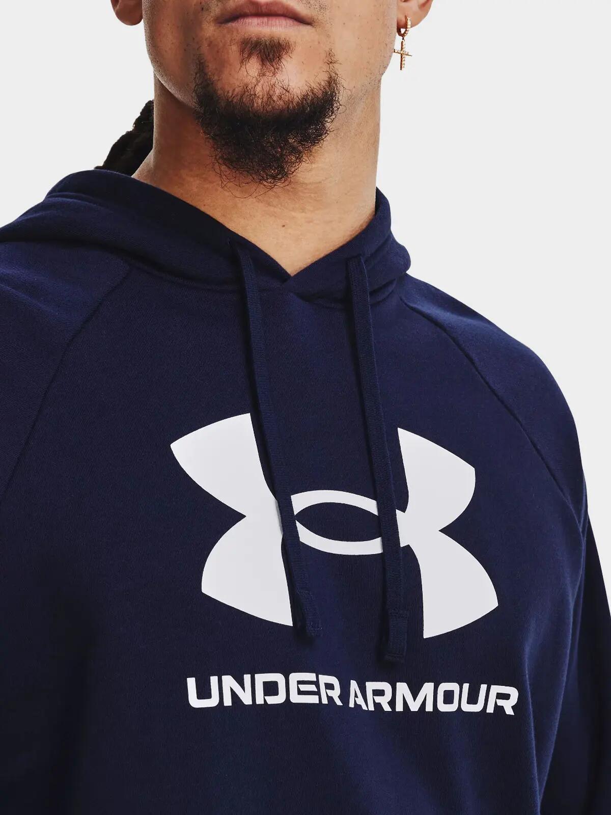 Sweat À Capuche Style Logo RIVAL Homme (Bleu Marine) 3/7