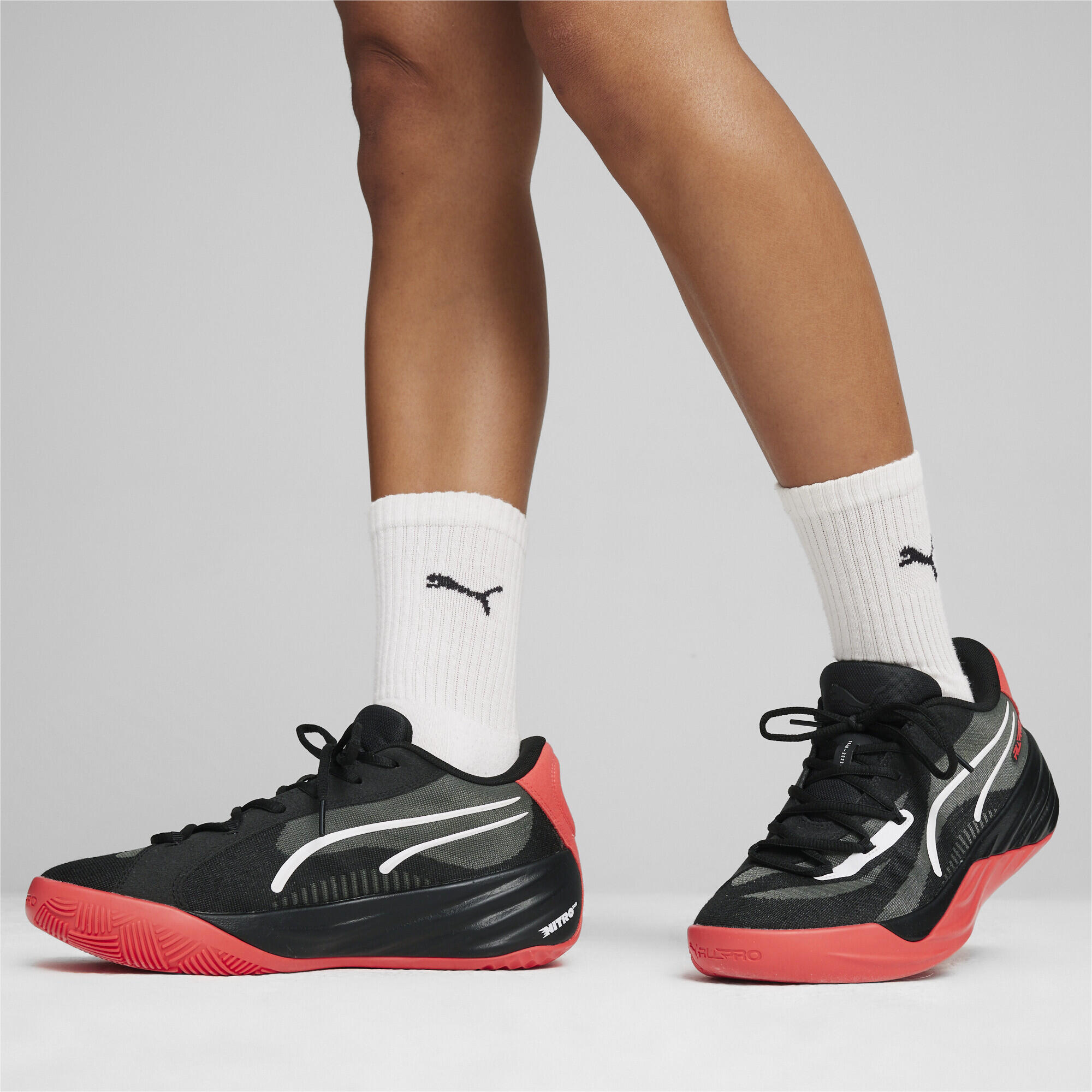 All-Pro NITRO basketbalschoenen PUMA Black Active Red 2/7