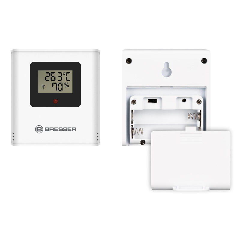 Sonde Externe Supplémentaire Mooov Pour Station Météo Effet Bois - Mesure Température Et Humidité, Fréquence 2 Ou 3, Blanc