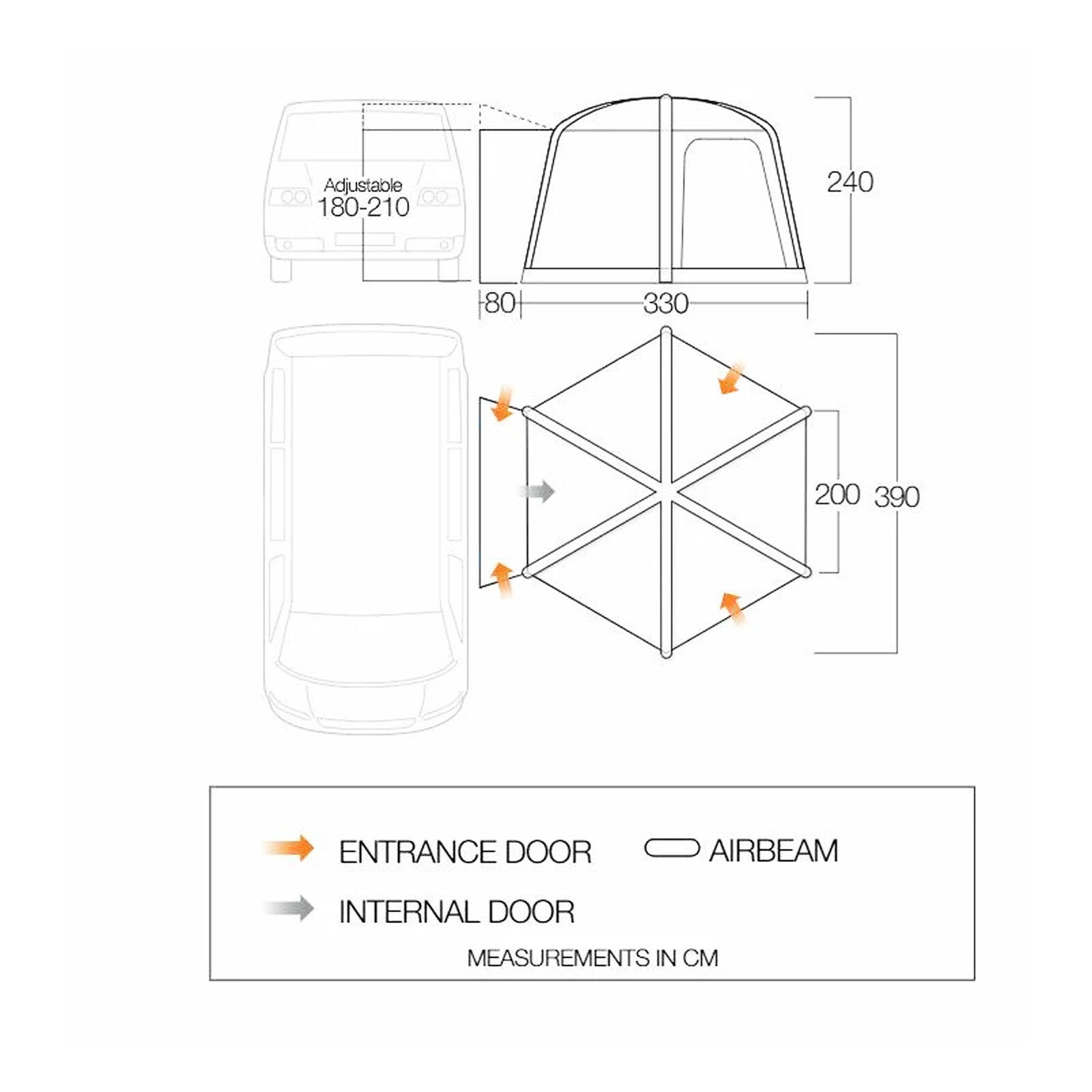 Namiot kempingowy HexAway Pro Air Low 3/7