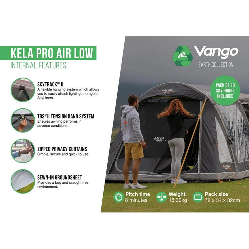 Bus Vorzelt Kela Pro Air Low Camping Zelt Luftzelt Van VW Airbeam Aufblasbar