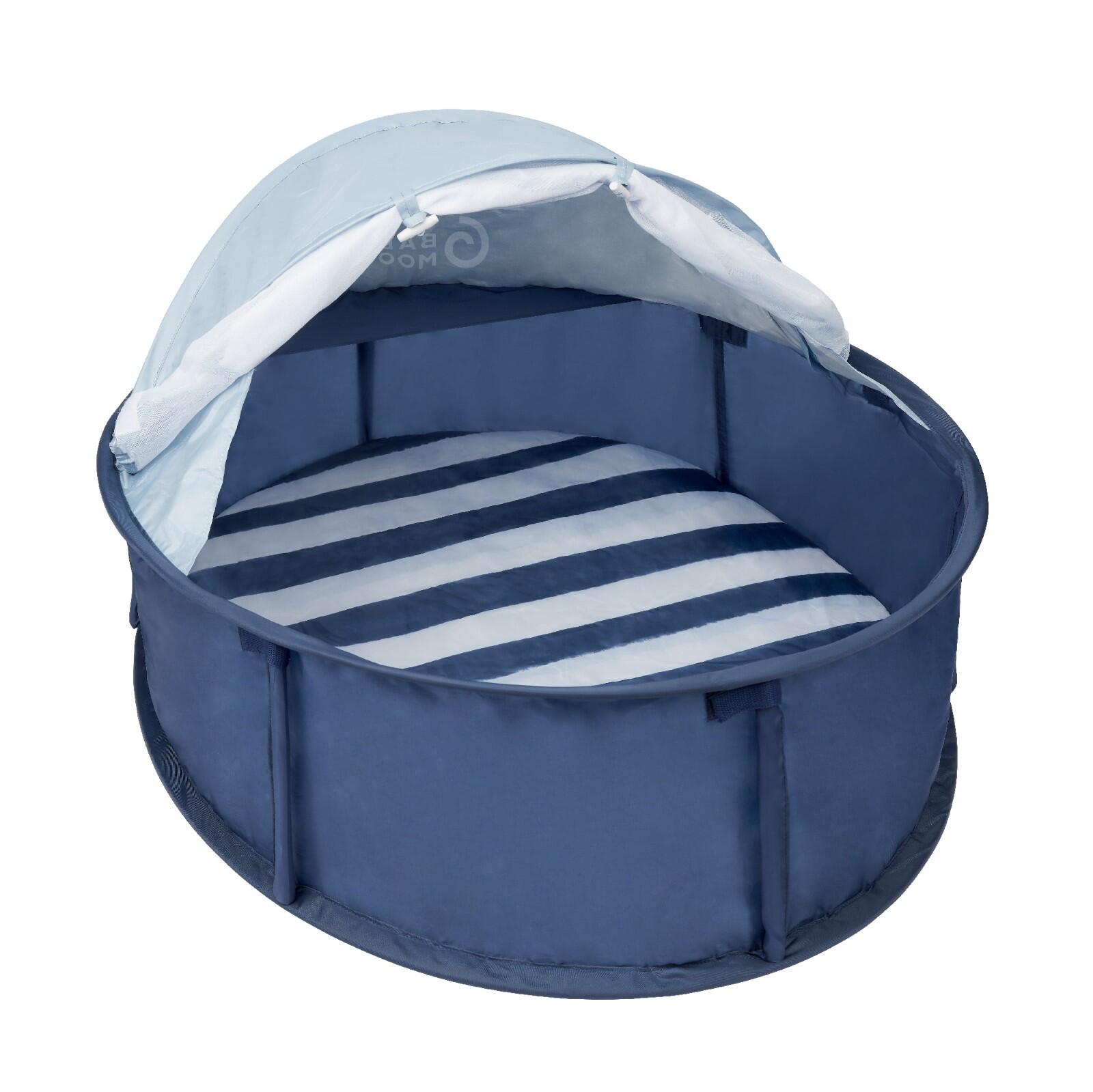 BABYMOOV Strandmuschel UV-Schutz 50+ Moskitonetz Kinder 2 Plätze - Blau