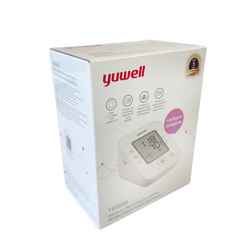 Automatische Digitale Bovenarm Bloeddrukmeter met Geheugen Armband Wit