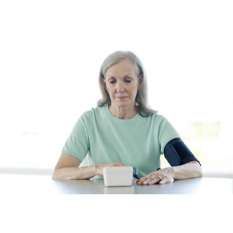 Automatische Digitale Bovenarm Bloeddrukmeter met Geheugen Armband Wit