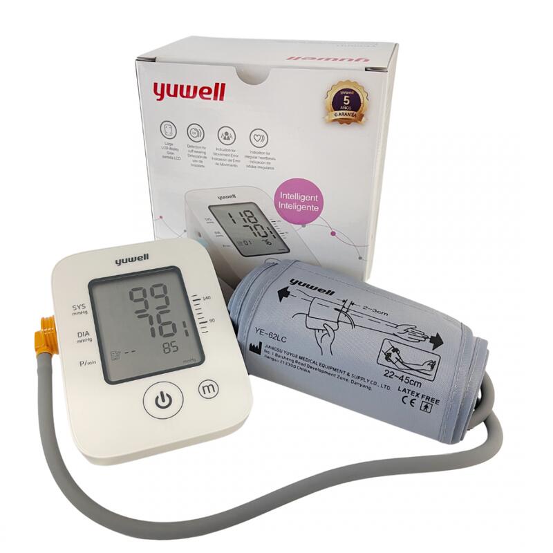 Automatische Digitale Bovenarm Bloeddrukmeter met Geheugen Armband Wit