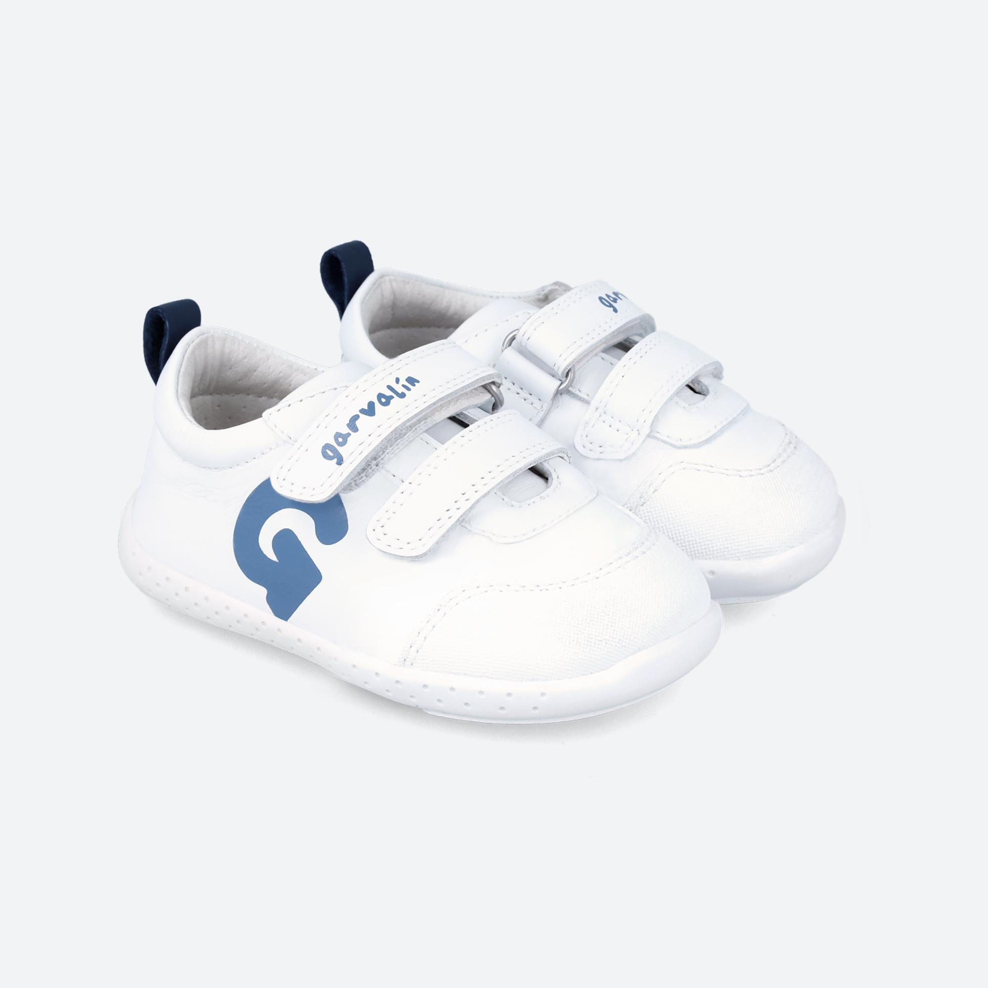 Zapatillas Bebé Garvalin 242320A Blancas Cierre Adherente 2/6
