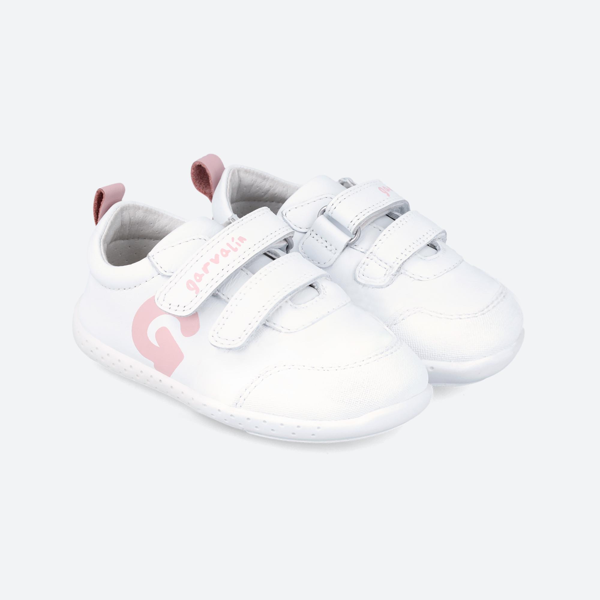 Zapatillas Bebé Garvalin 242320B Blancas Cierre Adherente 2/6