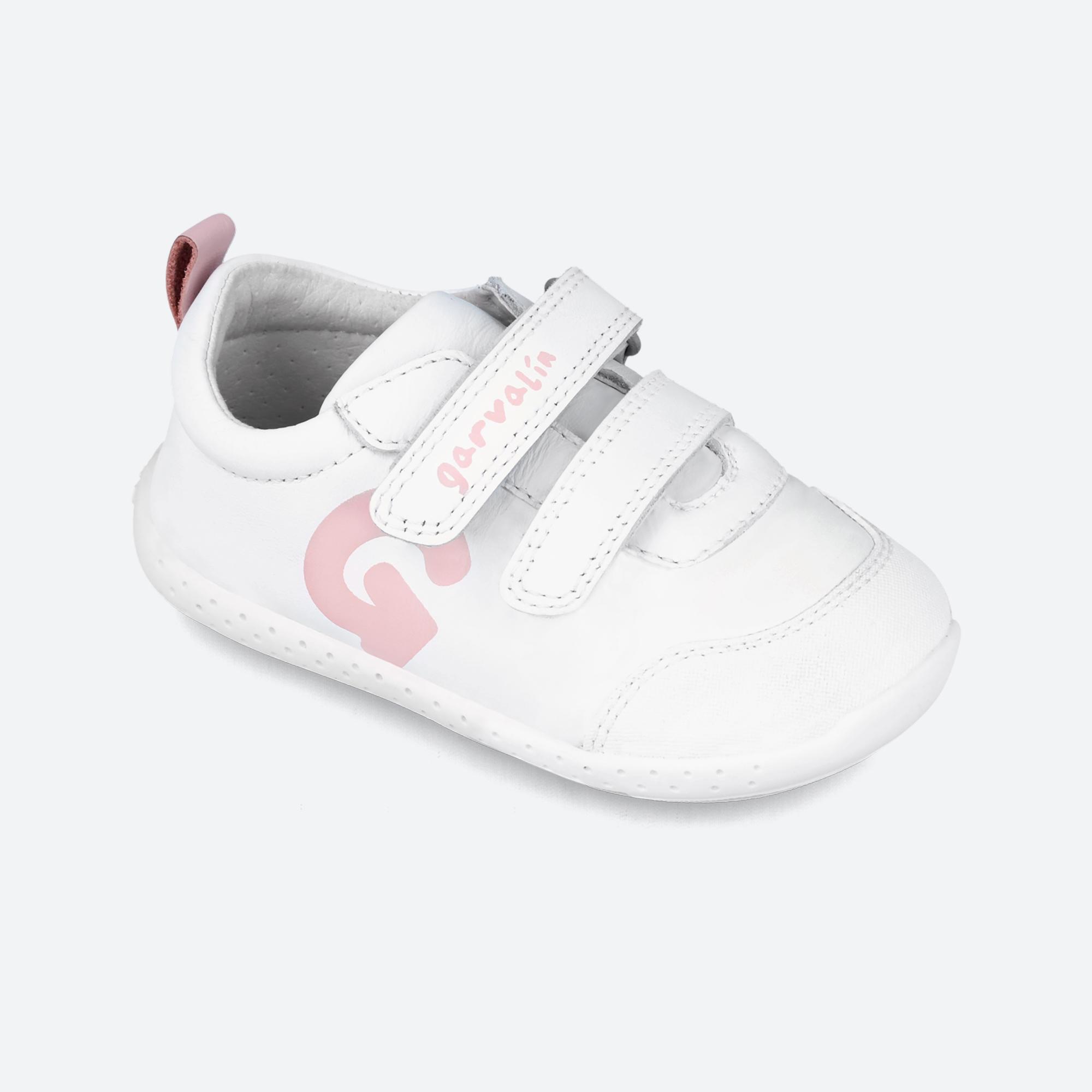 Zapatillas Bebé Garvalin 242320B Blancas Cierre Adherente 3/6