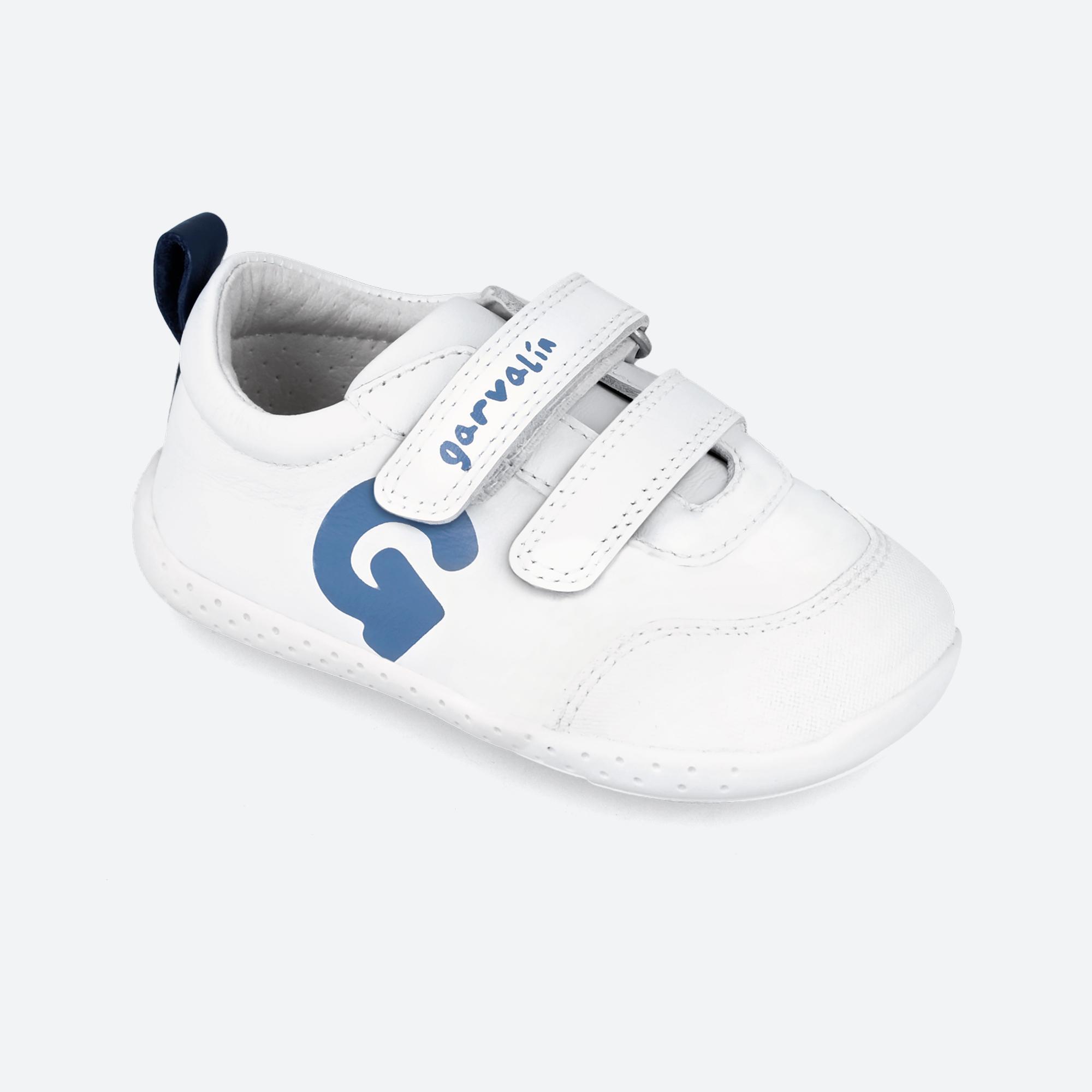 Sapatilhas Desportivas Caminhar Crianças Garvalin 242320A Branco Fecho Adesivo 3/6