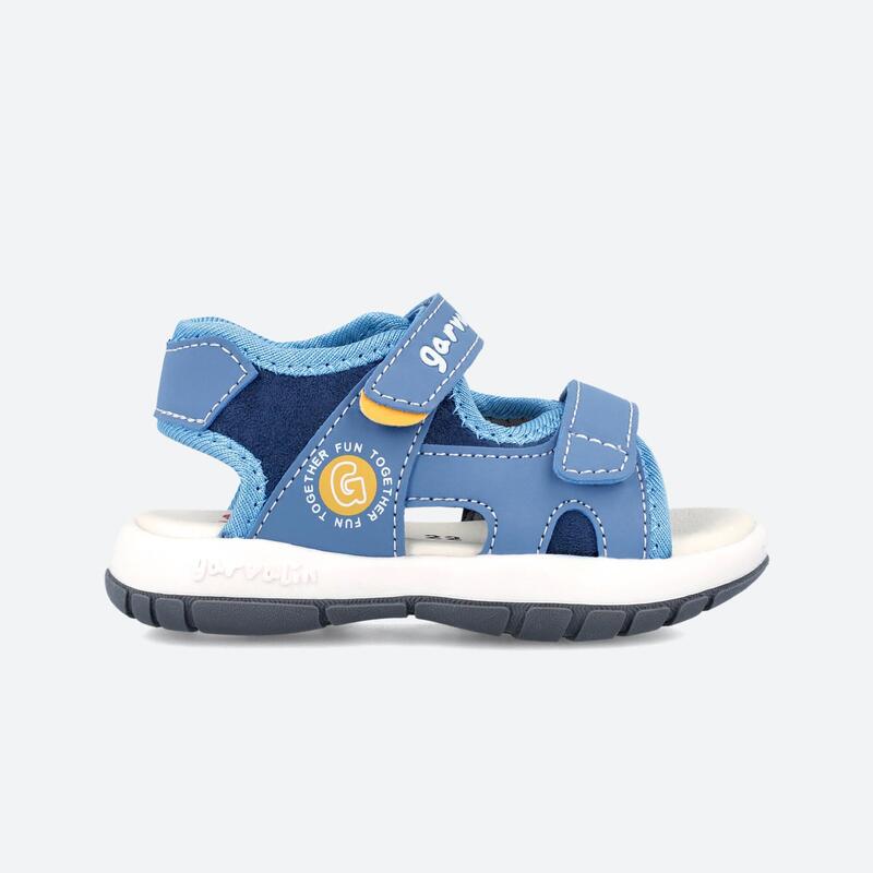 Sandálias Infantis Garvalin 242817A azul com Fecho Adesivo Duplo