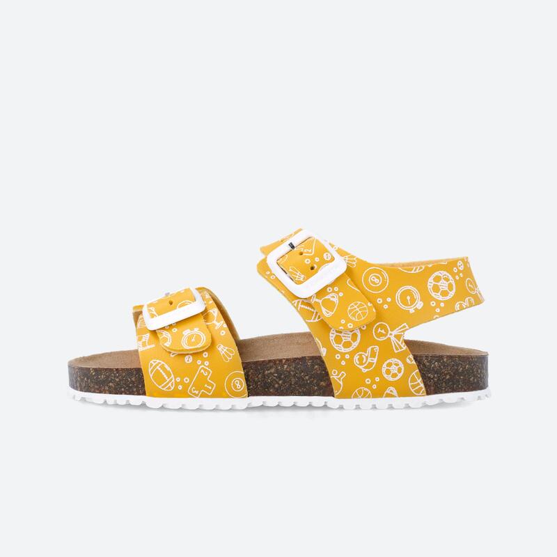 Sandalias Niños Garvalin 242470B Amarillas con Hebilla Ajustable