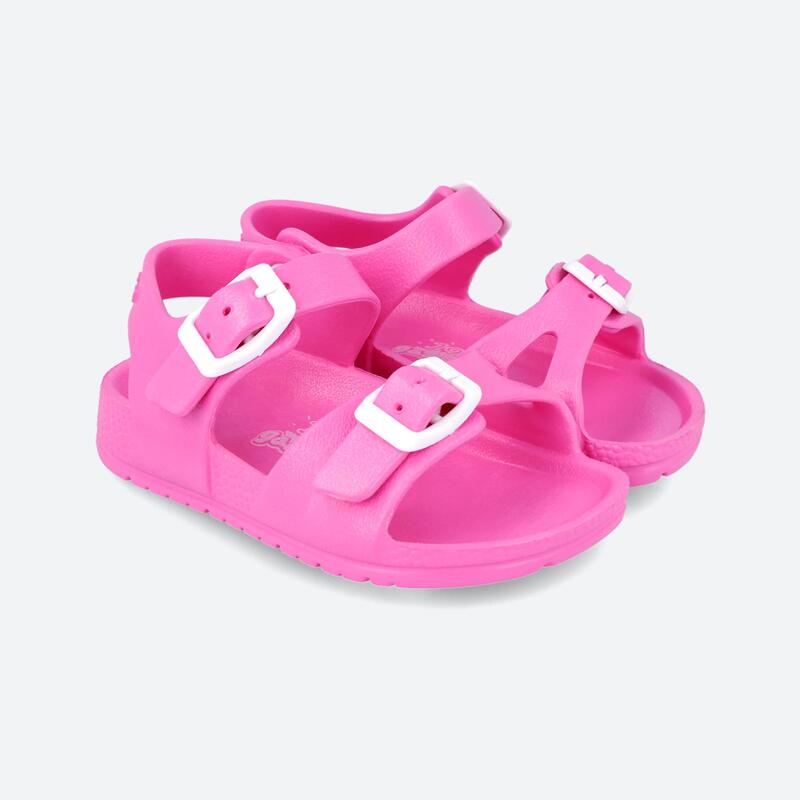 Sandalias Niños Garvalin 242870E Fucsia con Cierre de Clip