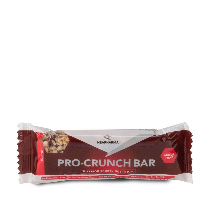 Energy Bar Muesli voor langdurige energie, vegan, 33 koolhydraten, 10 stuks