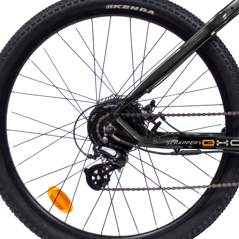Bicicleta de montanha elétrica Scrapper roda 27,5” 8 velocidades