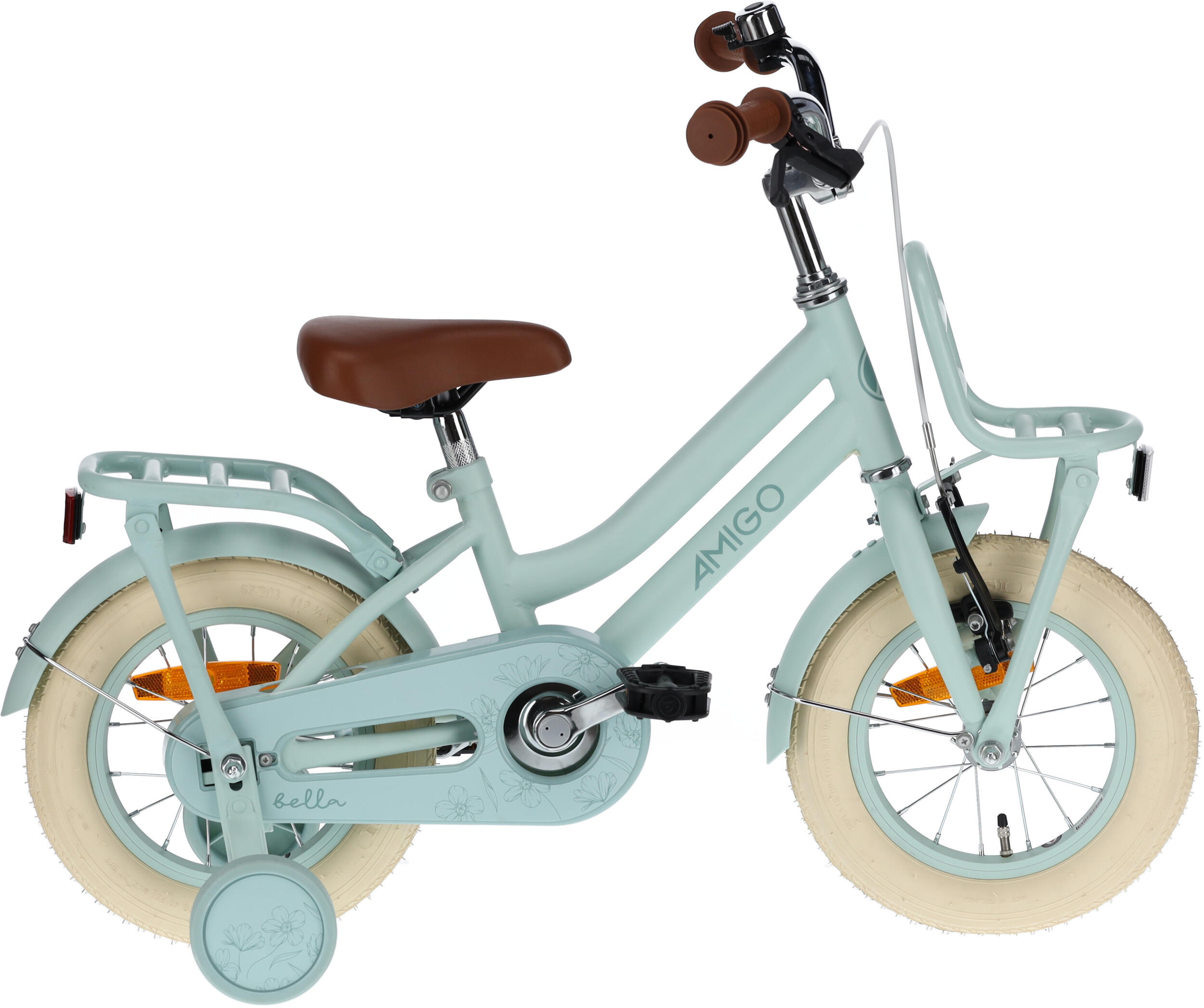 AMIGO AMIGO Meisjesfiets Bella 12 Inch 21 cm Meisjes Terugtraprem Groen