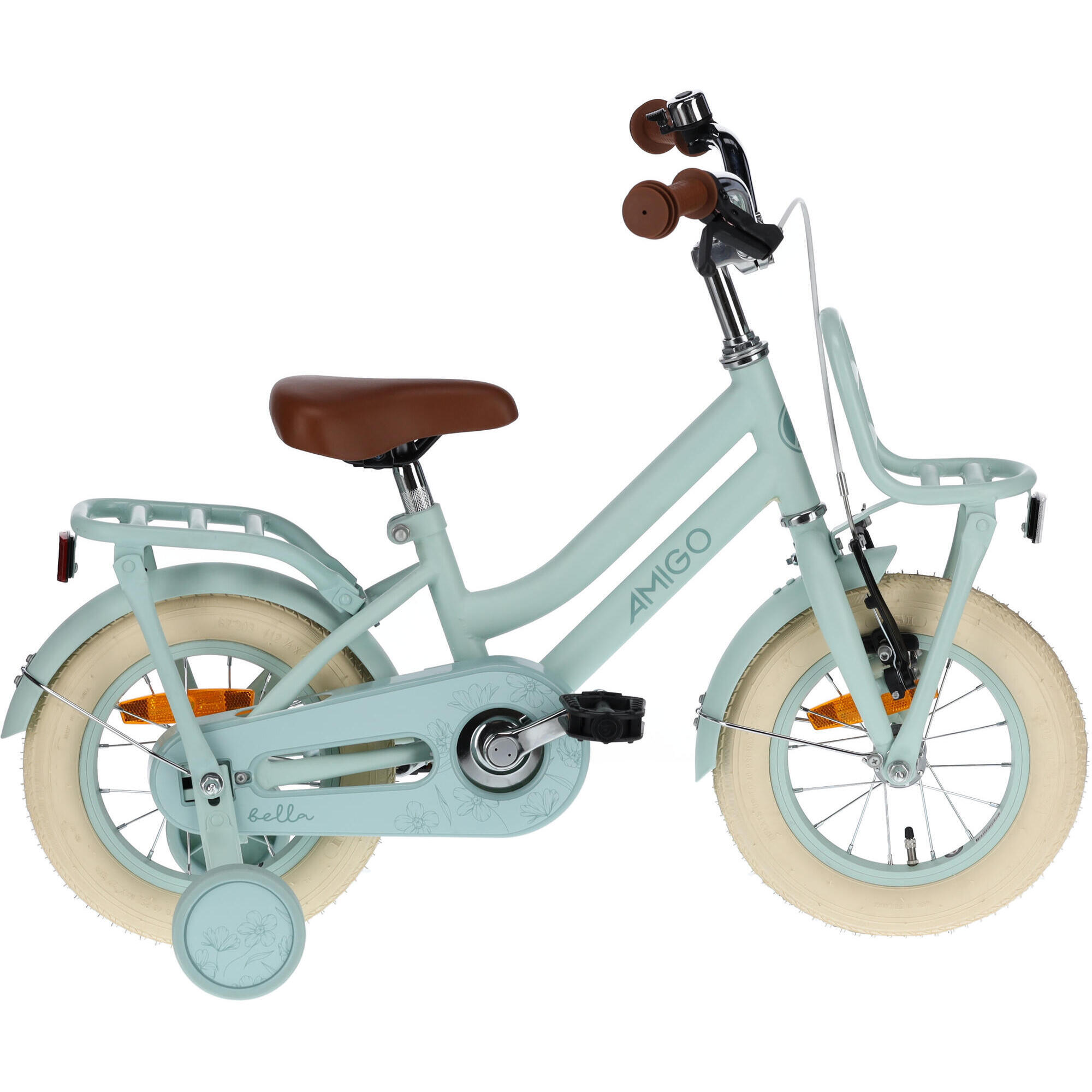 AMIGO Velo fille Bella 12 Pouces 21 cm Fille Frein a retropedalage Vert AMIGO Decathlon