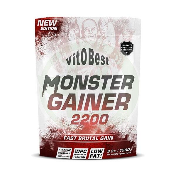 VitoBest - Monster Gainer 2200 x 1,5 kg - Ganador de masa muscular - Con creatin