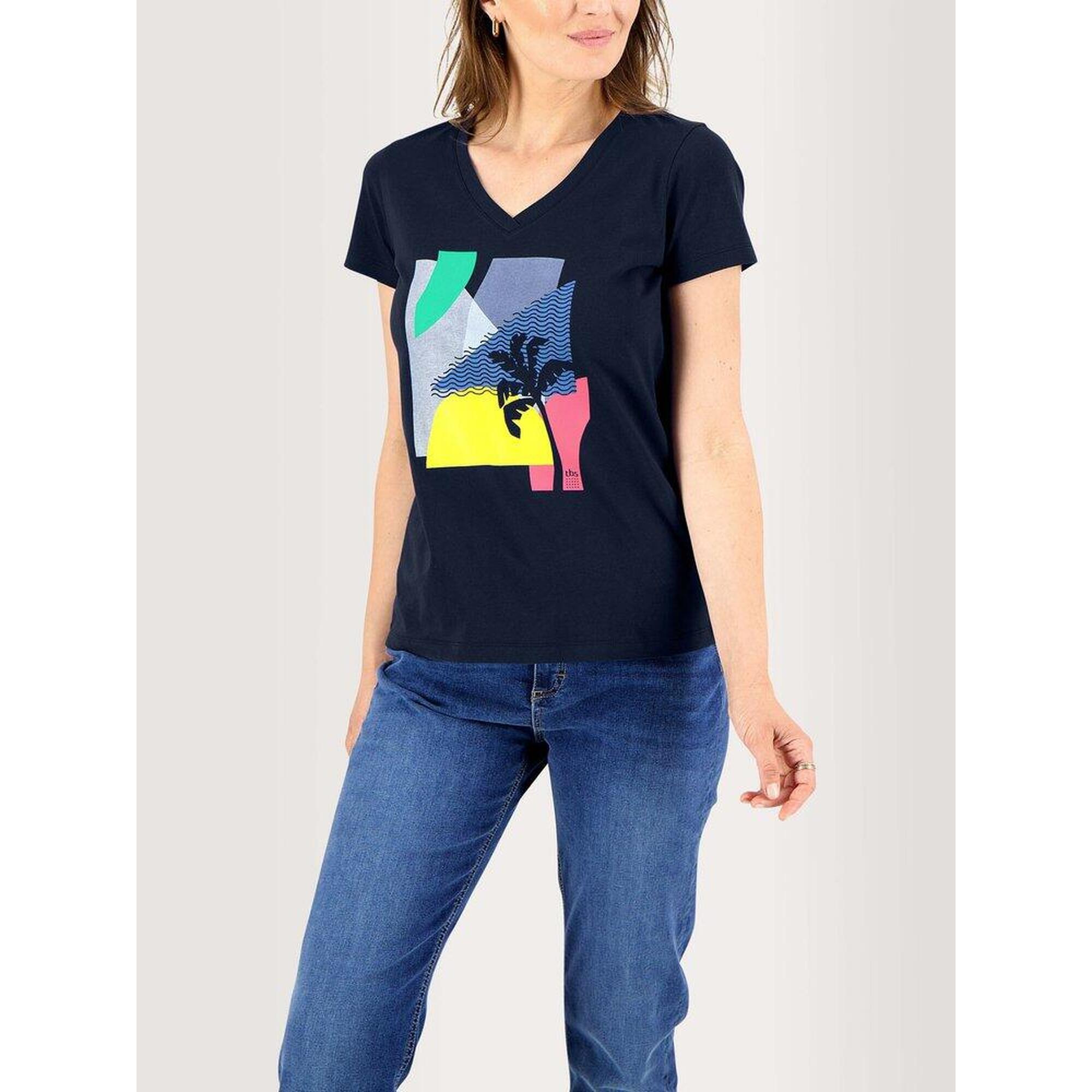 T-shirt manches courtes Femme - FAUSTTEE Navy