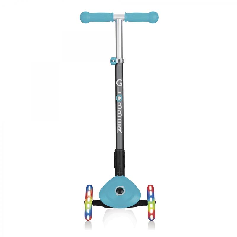 Trottinette Mini tRougetinette  Primo Foldable Lights  Anodized T-Bar  Teal