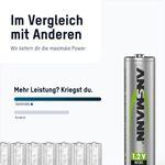 ANSMANN Akku AAA Micro 550 mAh 1,2V NiMH, 4 Stück, wiederaufladbar mit maxE