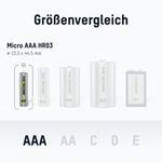 ANSMANN Akku AAA Micro 550 mAh 1,2V NiMH, 4 Stück, wiederaufladbar mit maxE