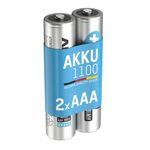 ANSMANN Micro AAA Akku 1,2V Typ 1100mAh - leistungsstark & aufladbar, 2 Stück