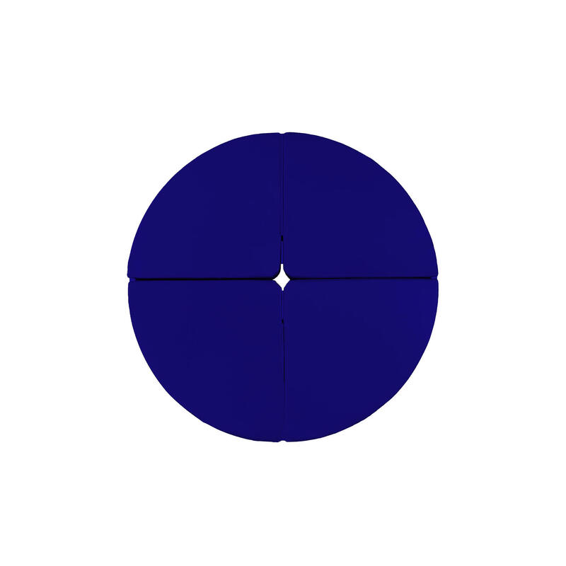 Materasso rotondo per pole dance, diametro 150 cm, spess. 10 cm, blu scuro