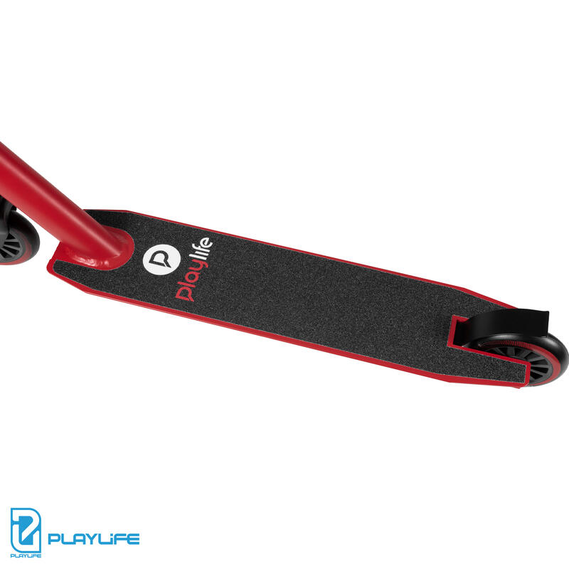 Playlife Kicker Red stuntstep 82 cm aluminium zwart/rood