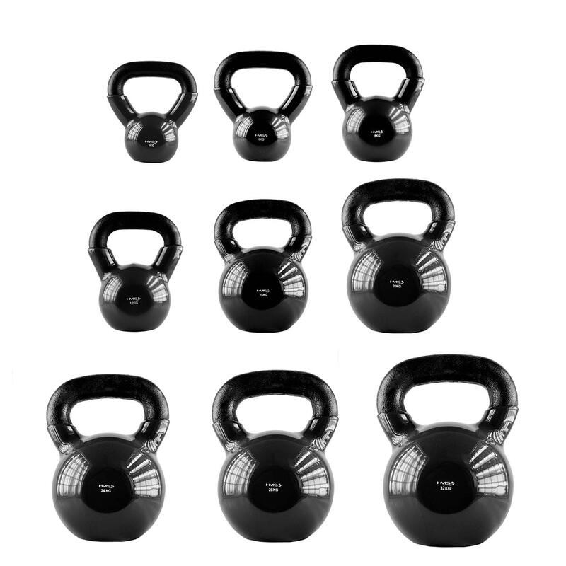 Kettlebell din fontă acoperit cu vinil KNV HMS