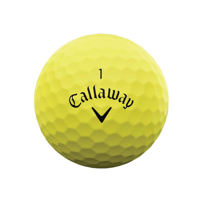 卡拉威 SUPERSOFT 雙層高爾夫球 (12粒) - 霧面黃色