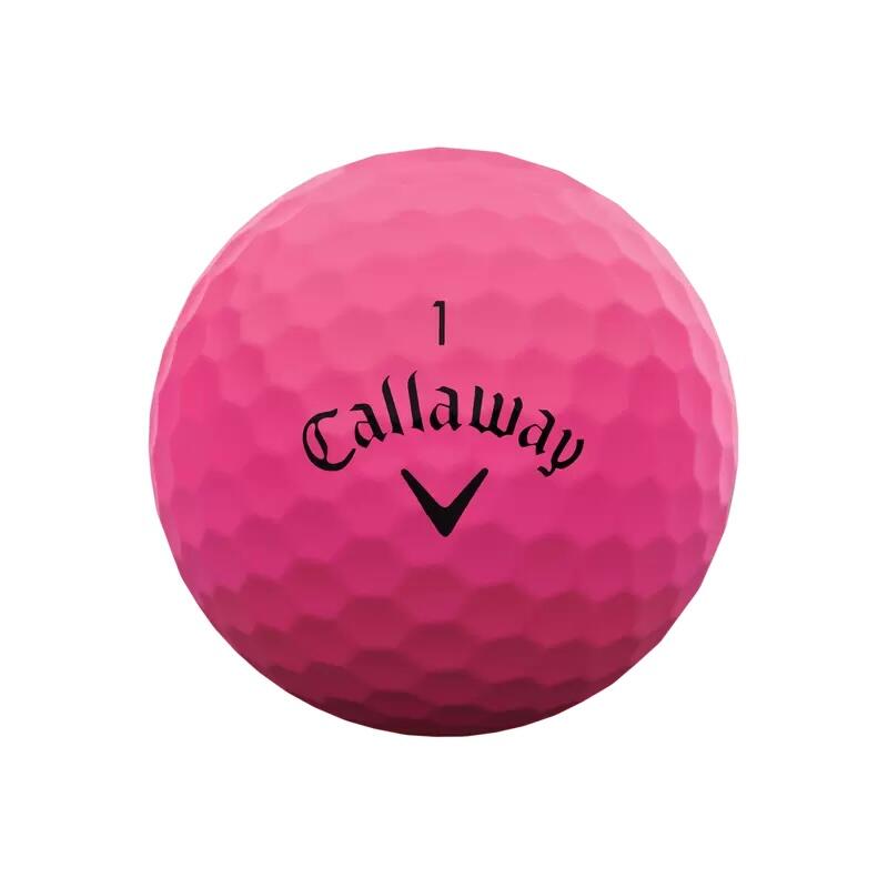 卡拉威 SUPERSOFT 雙層高爾夫球 (12粒) - 霧面粉紅色