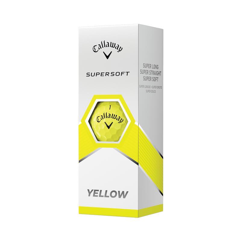 卡拉威 SUPERSOFT 雙層高爾夫球 (12粒) - 霧面黃色