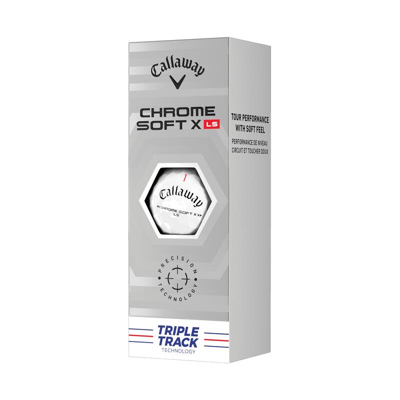 CHROME SOFT X LS TRIPLE TRACK GOLF BALL (12PCS) - WHITE