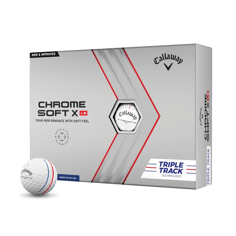 CHROME SOFT X LS TRIPLE TRACK GOLF BALL (12PCS) - WHITE