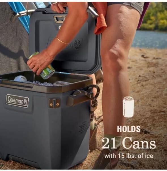 28QT Convoy Ice Cooler Box, Capacity - 26 Litres with Ice Retention for Days, Dark Grey -  4