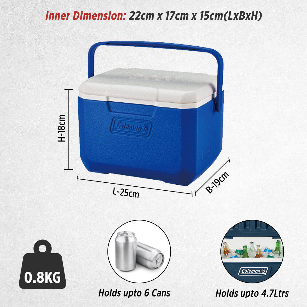 5QT Performance Ice Cooler Box, Capacity - 4.7 Litres with Ice Retention Upto 1 Days, Blue -  2