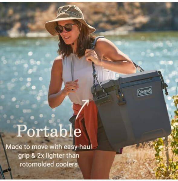 28QT Convoy Ice Cooler Box, Capacity - 26 Litres with Ice Retention for Days, Dark Grey -  5
