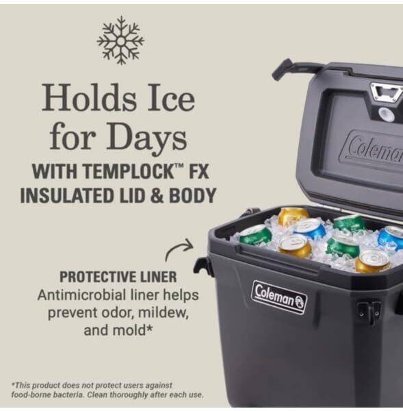28QT Convoy Ice Cooler Box, Capacity - 26 Litres with Ice Retention for Days, Dark Grey -  3