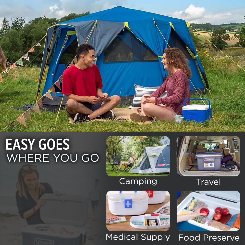 16QT Performance Excursion Ice Cooler Box, Capacity - 15.1 Litres with Ice Retention Upto 2 Days, Blue