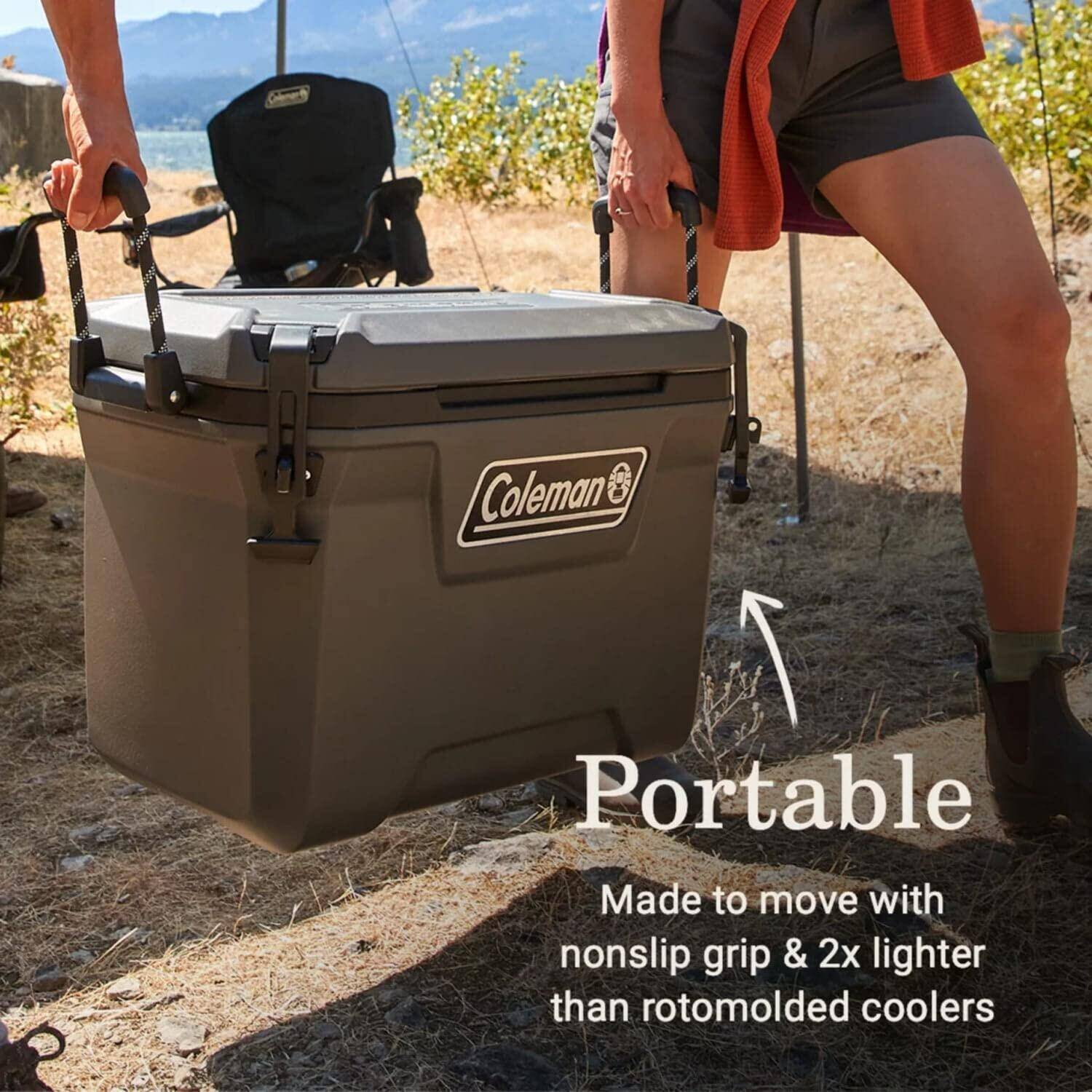 55QT Convoy Ice Cooler Box, Capacity - 52 Litres with Ice Retention for Days, Dark Grey -  4
