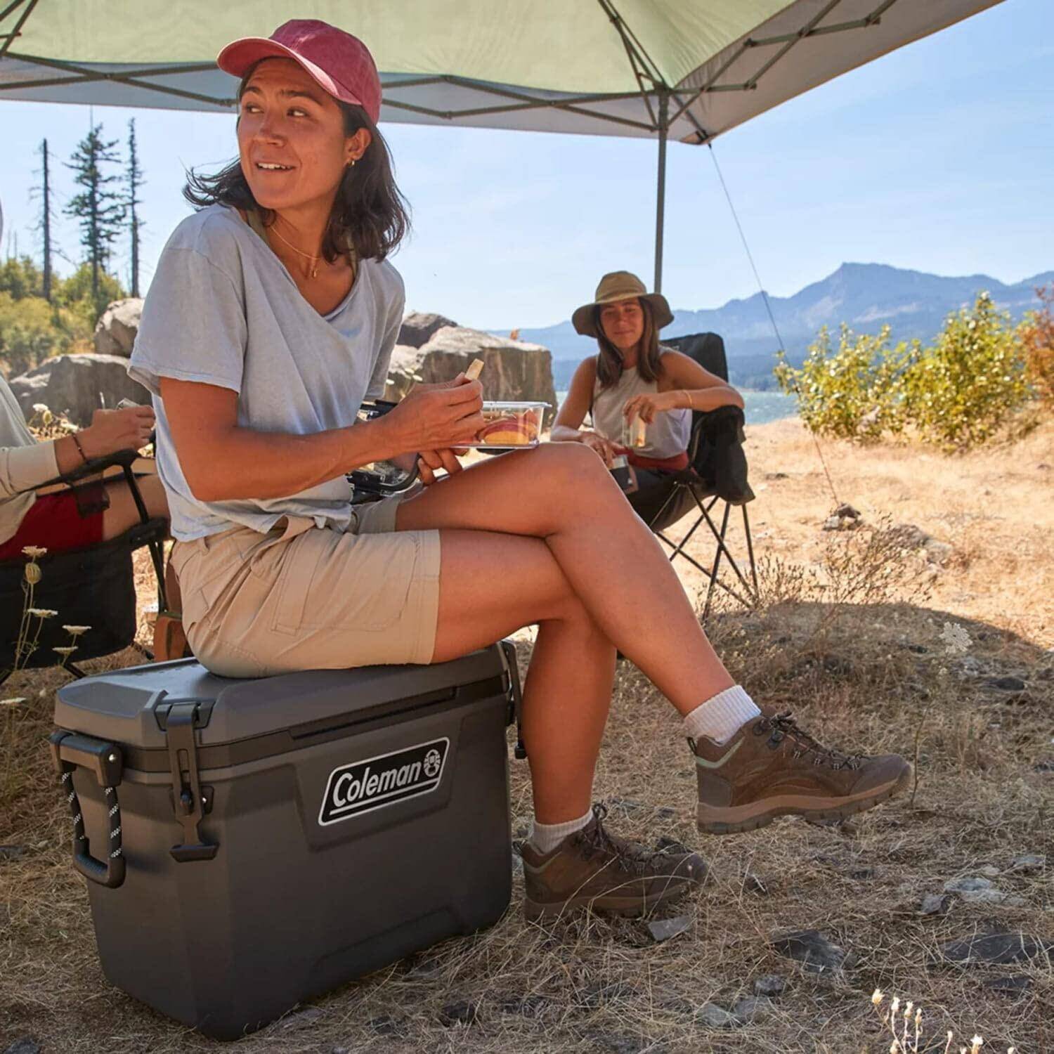 55QT Convoy Ice Cooler Box, Capacity - 52 Litres with Ice Retention for Days, Dark Grey -  5