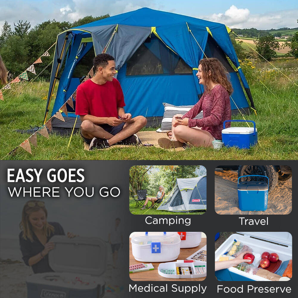 30QT Performance Excursion Ice Cooler Box, Capacity - 28.4 Litres with Ice Retention Upto 2 Days, Blue -  5