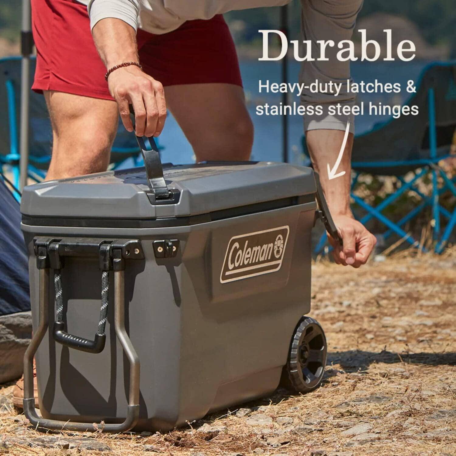 65QT Convoy Ice Cooler Box, Capacity - 61 Litres with Ice Retention for Days, Dark Grey -  4