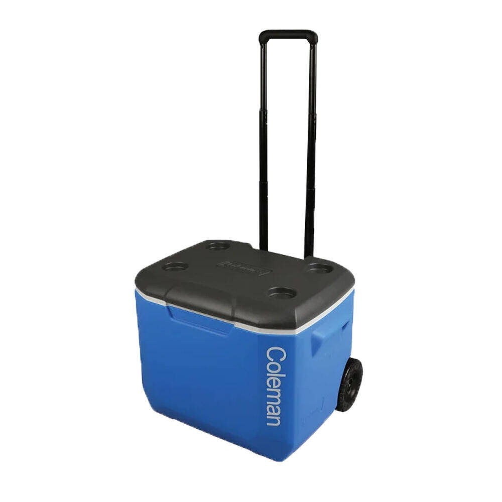 60QT Performance Wheeled Ice Cooler Box, Capacity - 56.7 Litres with Ice Retention Upto 4 Days, Blue -  1