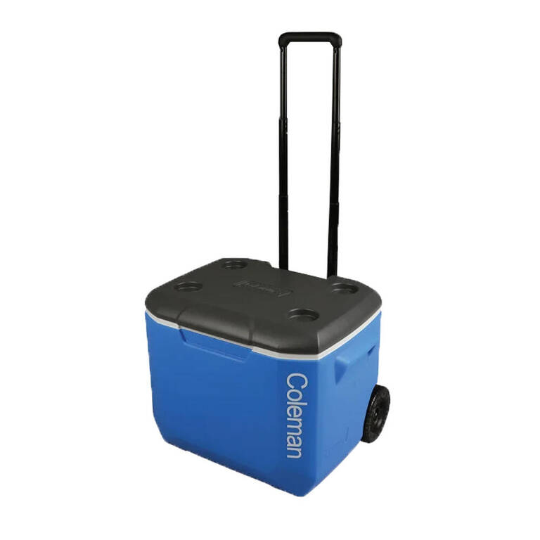 60QT Performance Wheeled Ice Cooler Box, Capacity - 56.7 Litres with Ice Retention Upto 4 Days, Blue