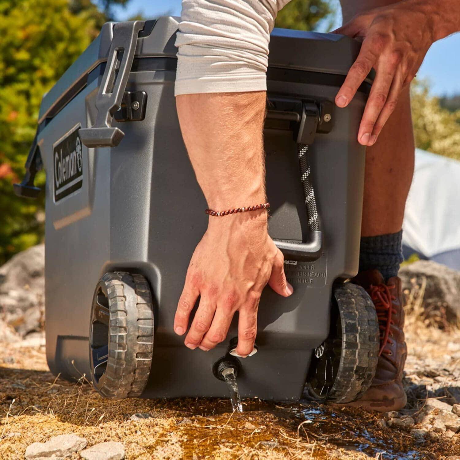 65QT Convoy Ice Cooler Box, Capacity - 61 Litres with Ice Retention for Days, Dark Grey -  5